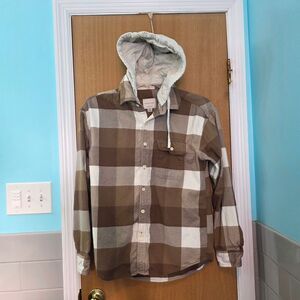 American Eagle Super Soft Hooded Flannel Shirt Medium (Or Better Offer)